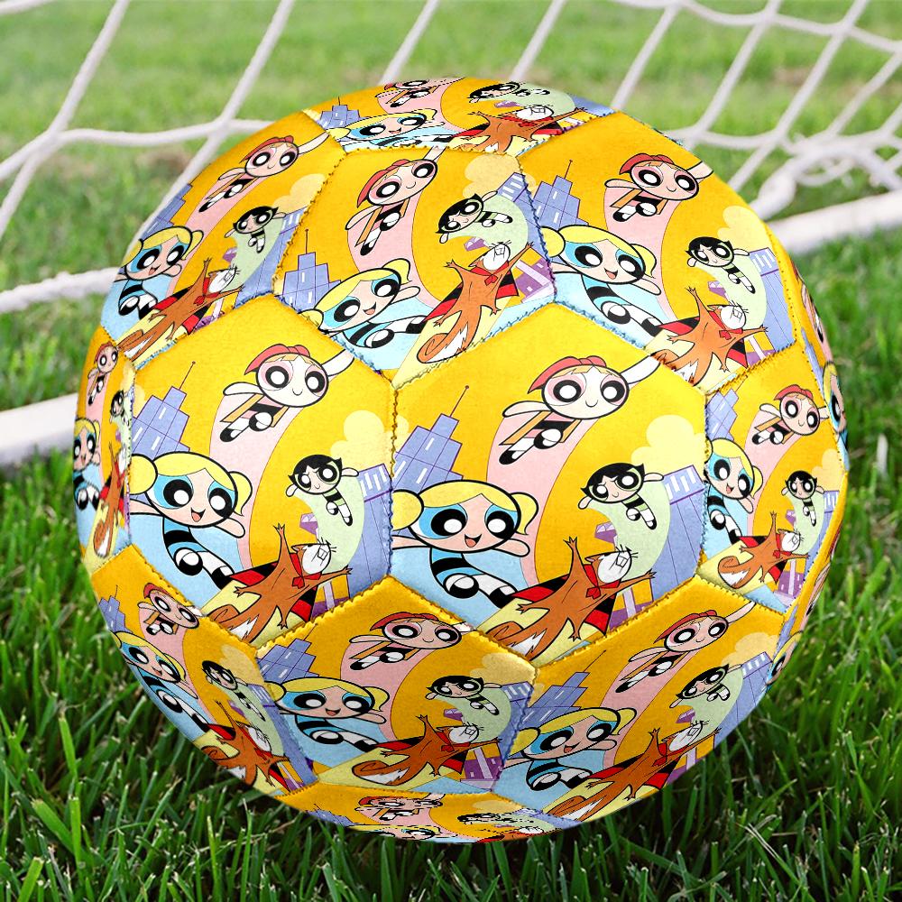 The Powerpuff Girls Theme Size 5 Soccer Ball, Suitable for Both Indoor and Outdoor Matches, a Gift Suitable for Everyone.