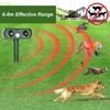 WH-510 Solar-Powered Animals Repeller Ultrasonic-Wave Dog Cat Rechargeable Repellent for Outdoor