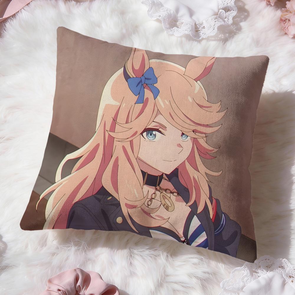 Подушка с принтом Uma Musume Cinderella Gray, Чехол Премиум-комфорт, Двусторонний чехол для подушки - Дизайн «Два в одном» для любой комнаты и салона автомобиля