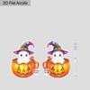 1Pair Acrylic Halloween Ghost Pumpkin Pattern Earring Jewelry Gift for Women Girls Female