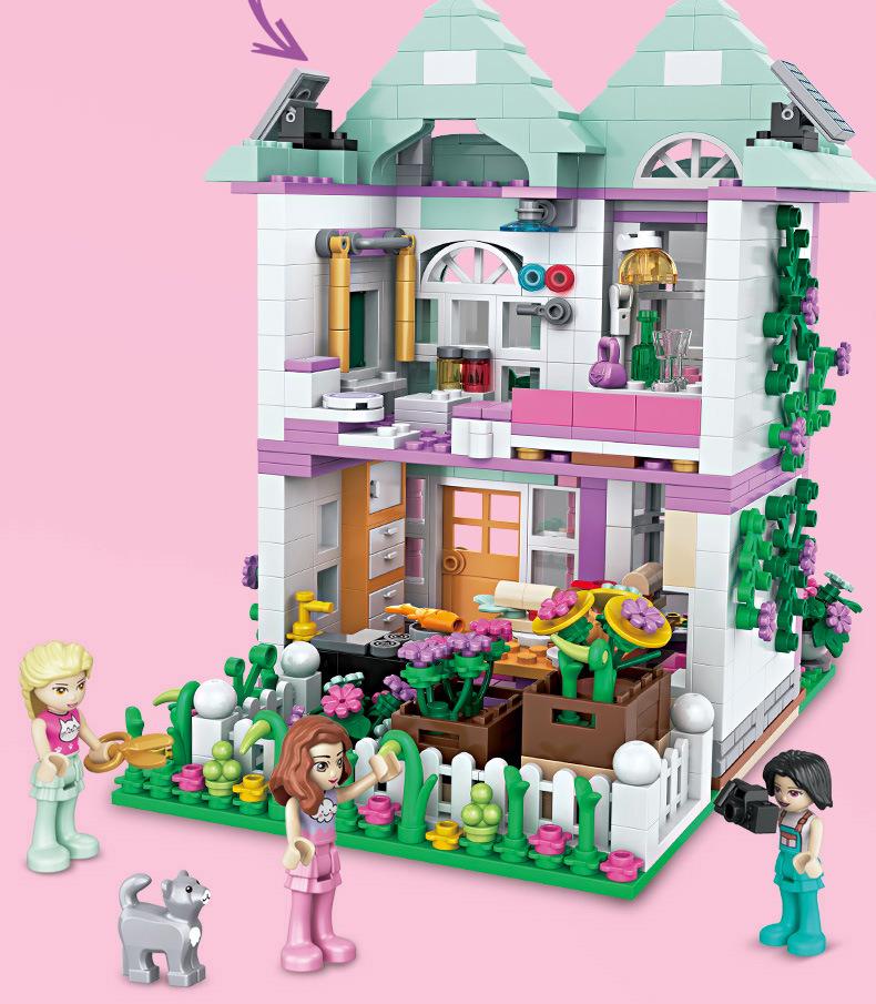 Chao Bao 7647 Приморская вилла, совместимая с Lego, Строительные блоки-пазлы для девочек