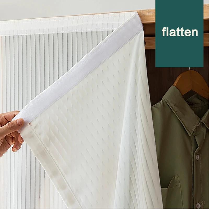 No Drill Hook and Loop Vertical Sheer Blinds Self Adhesive Privacy Curtain Elegant Light Filtering Panel
