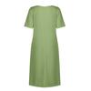 Женское повседневное платье миди с круглым вырезом, классическое повседневное платье с коротким рукавом свободного кроя