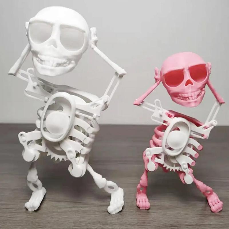 3D Танцующий Скелет Жуткий Танцующий Подвижный Скелет Мультяшное Животное Мини Фигурка Черепа Обучающая Игрушка Детский Подарок