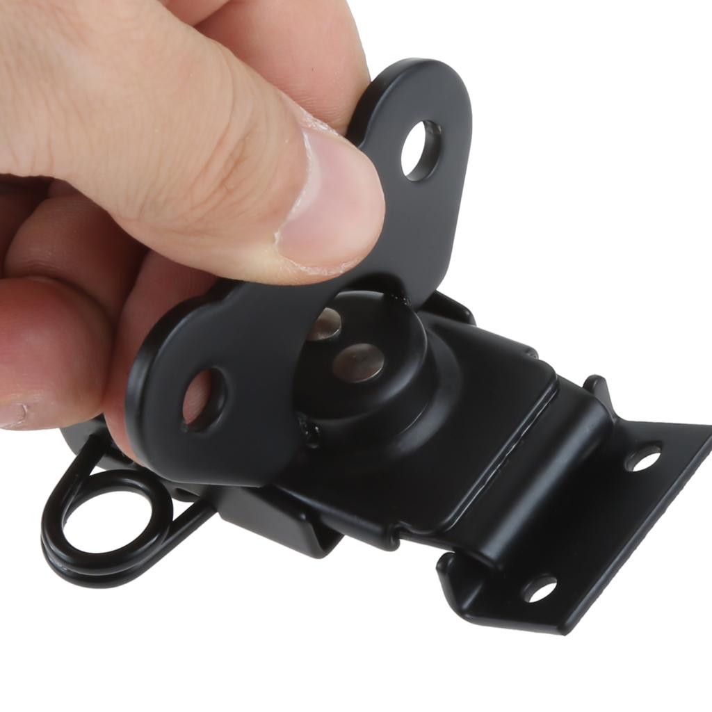 1PC Butterfly Shape Luggage Twist Latch Catch Clamp Hasps and Keeper Wooden Box Suitcase Flight Case Buckle Rotary Lock Black