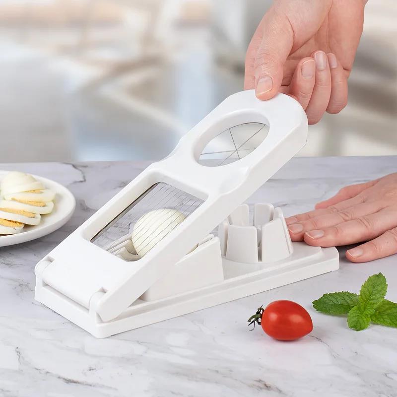 Food Grade Egg Slicer ABS Flower Shape 2 in 1 Cutter Stainless Steel Wire Easy Clean Multifunctional Kitchen Tool 2