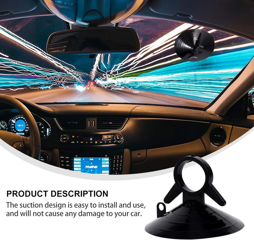 Присоска для парковочного солнцезащитного козырька Присоска Сильная присоска Вакуумный крючок Замена Ассистент Черный 1,8 дюйма (4,5 см)