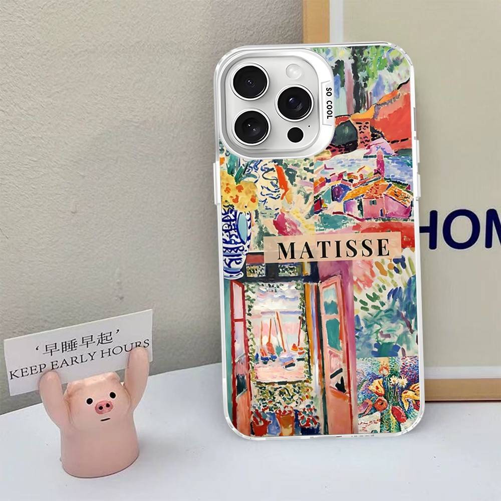 Чехол для телефона с картиной Анри Матисса для iPhone 17 16 15 14 13 12 11 Pro MAX Матовый противоударный задний чехол Защита от падения Матовая крышка