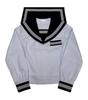 Summer Sailor School Standard Student Sailor Uniform School Made In Popular Sailor Front Opening Zipper Type Girls' Long-sleeved Uniform, White,