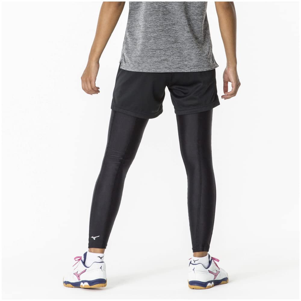 Mizuno Long Tights for Table Tennis and Size Women's Training, 82JBA203, Black, M/B