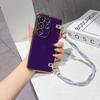 Подходит для Samsung S26Ultra продвинутый индукционный plating любовь чехол для мобильного телефона A57 витой ручной ремешок A56 всестороннее силиконовое мягкое