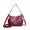 Small Square Bag Women's Soft Leather Handbag Shoulder Crossbody Bag Mother Bag