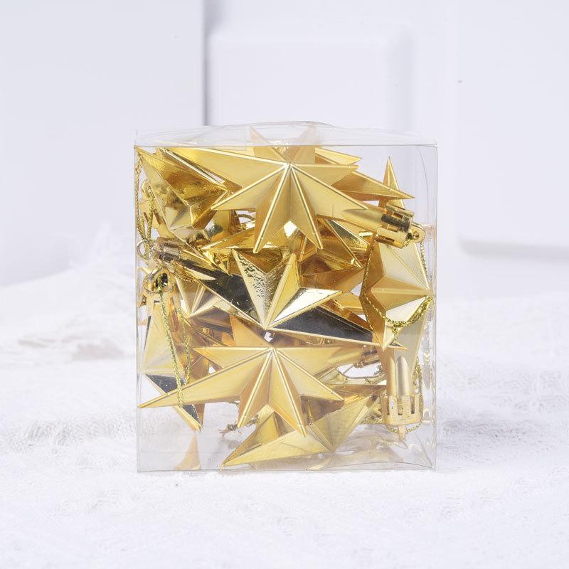 Рождественское украшение Пятиконечная звезда Рождественская елка Подвесные украшения Звезды Подвеска Рождество Новый год Вечеринка Домашнее украшение