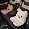Мультяшная Автомобильная Плюшевая Зимняя Подушка на Сиденье с Поддержкой Поясницы - Уютная и Универсальная для Девочек