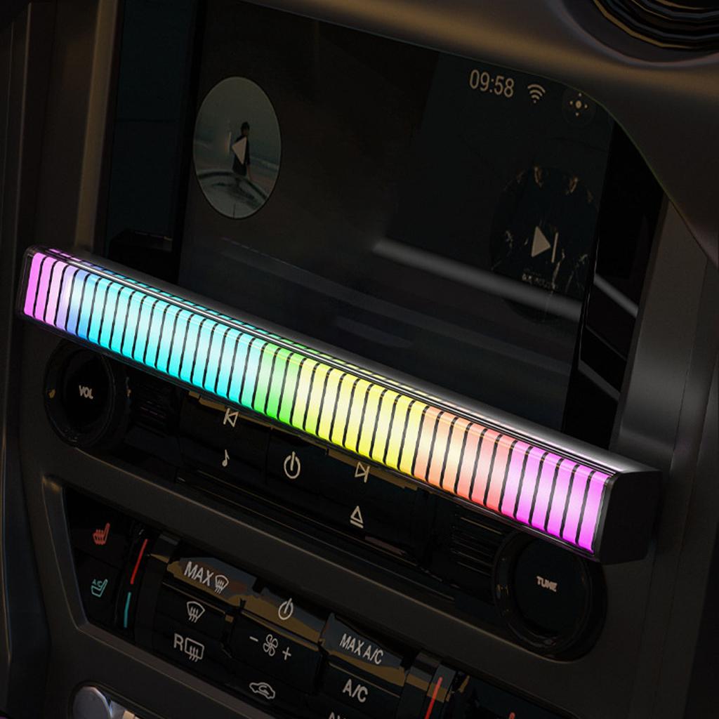 RGB Light Bar Music Sync Sound Activated Rhythm Light APP Control Ambient Lamp for Gaming Live Strea