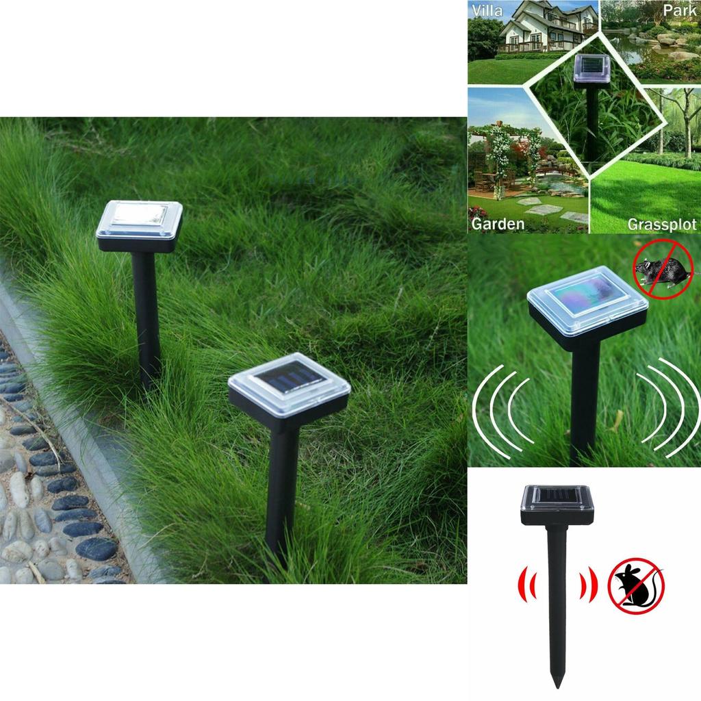 Усовершенствованный солнечный отпугиватель животных для мышей, птиц, кошек, змей. Безопасный и прочный.