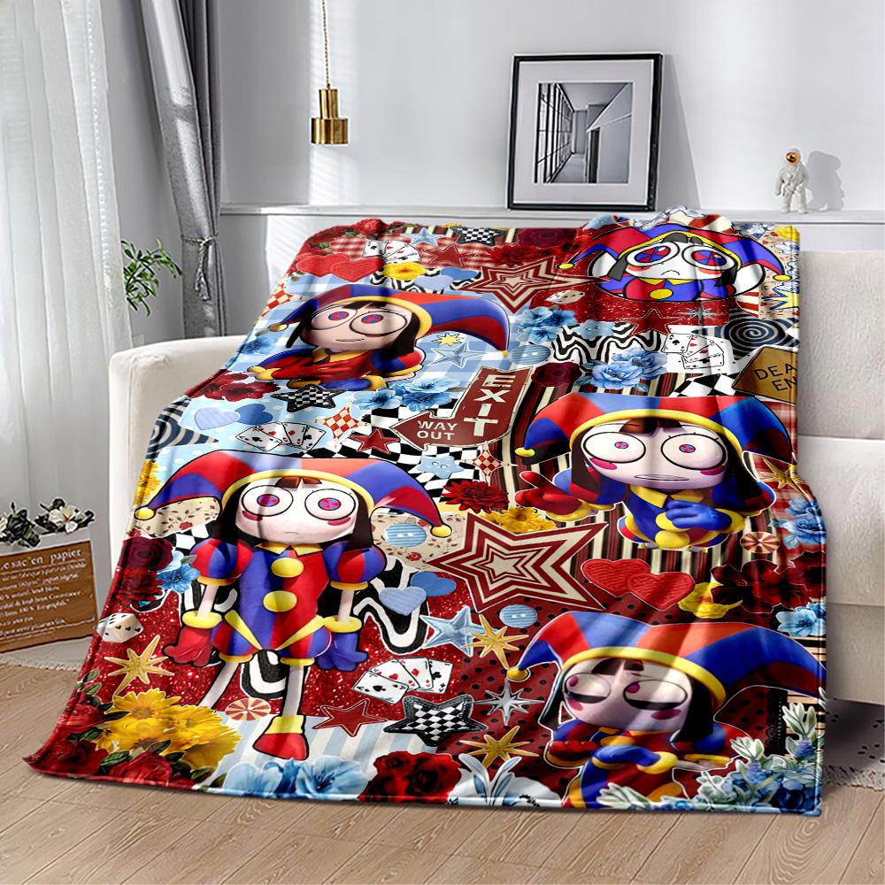 Digital Circus Blanket Durable Comfort Great for Seaside Bed Sofa Four Seasons Universal Warmthful Decor Suitable for Gifting Relatives and Friends