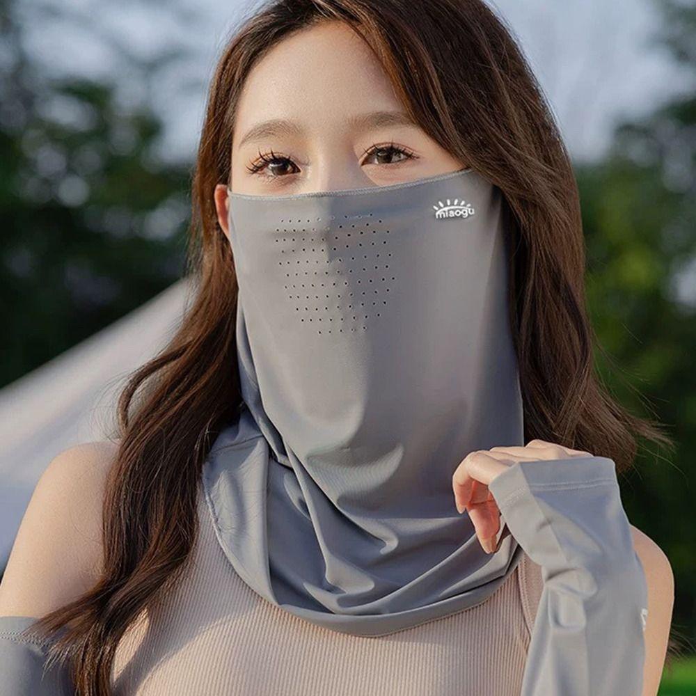 Breathable Full Head Mask Sun/UV Protection Long Neck Covers New Neck Wrap Cover Scarf Men Women