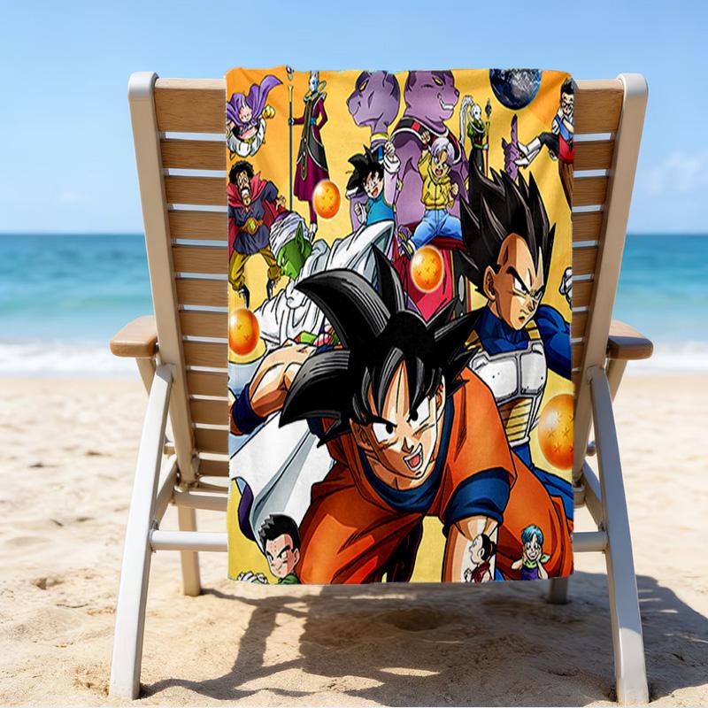 1pc Dragon Ball2 Beach Towel, Beach and Seaside Swimming Pool Equipment, Fashion Pattern, Rectangular, Travel Essentials