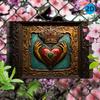 2d Flat 30*20cm, Vintage Inspired Wooden Wall Art Red Heart Design, Easy Install Wooden Sign for Home, Office Wall Decor, Garage, Bar, Cafe, Garden.