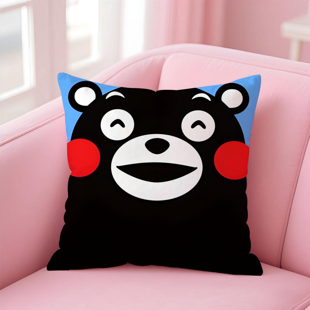 Милая чехол-подушка K-kumamon Удобный двусторонний чехол для подушки Идеально подходит для автомобиля, дивана, спальни и многого другого