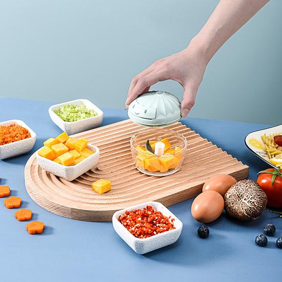 Ручная давилка для чеснока, съемная прозрачная, безопасная для пищевых продуктов, высокоэффективная мясорубка для чеснока, измельчитель с контейнером, кухонная резка для лука и овощей