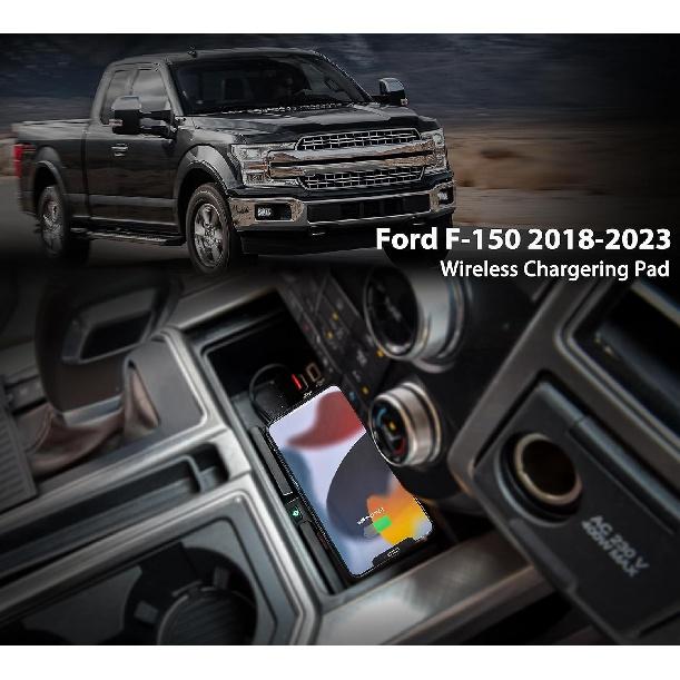 Wireless Chargering Pad for Ford F150 18-23, Center Console Wireless Charger Mount Fast Smartphones Charging Panel for Ford F-150 2018-2023