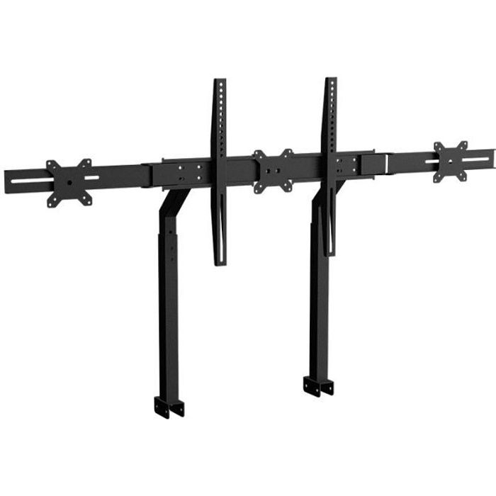 Support Pour Écran - Next Level Racing - F-GT - 1 À 3 Écrans - Réglable En Hauteur - Finition Noire Mate