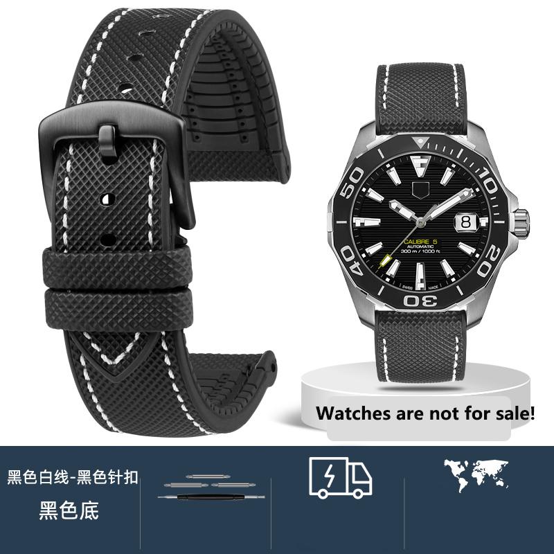 20 мм 21 мм 22 мм 23 мм 24 мм Унисекс Высококачественный нейлоновый ремешок с резиновой нижней частью Водонепроницаемый ремешок для часов для любой марки часов Мужской браслет