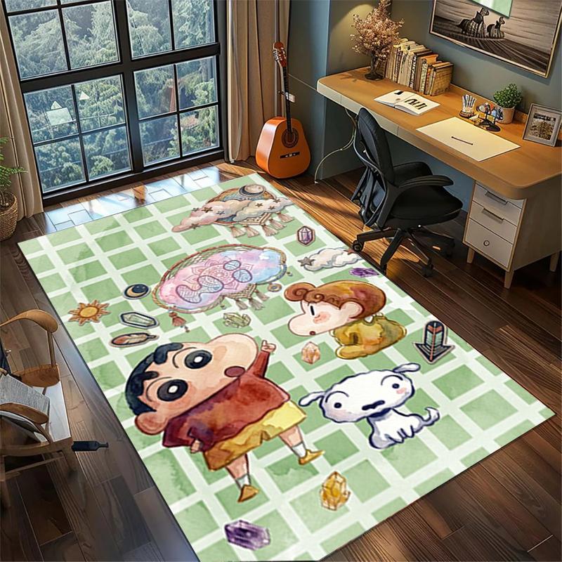 Crayon Shin-chan Area Rug Non Slip Washable Large Carpet Bedroom Gamer Room Decor