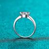 Bague Ringen Кольцо для женщин 1,5-каратное овальное обручальное кольцо с муассанитом из стерлингового серебра 925 пробы с бриллиантами Pt950, свадебные украшения