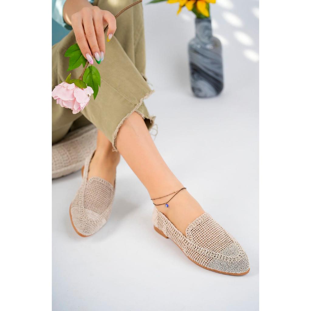 Женские вязаные балетки Женская обувь Повседневная обувь Норка