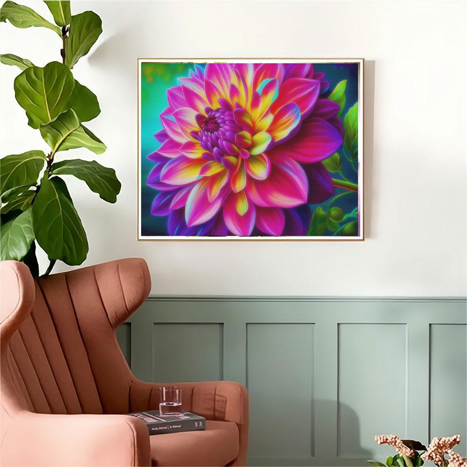 Полный круглый алмаз картина цветок рукоделие для украшения дома мозаика ручной работы подарок «сделай сам» алмазное искусство 30x40 см/12x16 дюймов