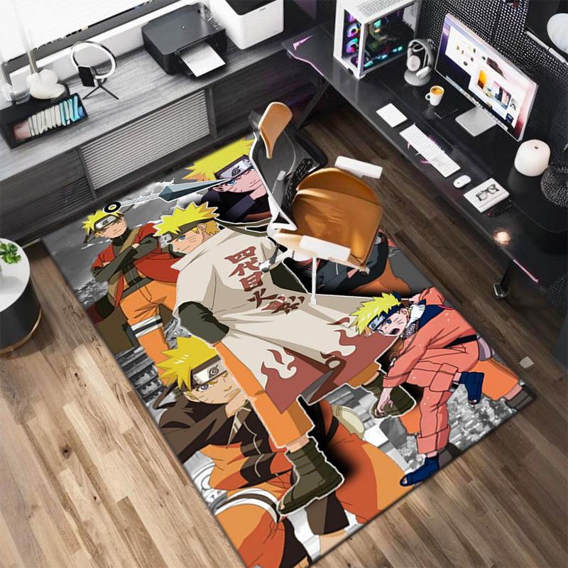 Известный ковер Узумаки Наруто из японского аниме-мультфильма NARUTO, мягкий декоративный предмет интерьера, подкладка под кресло для спальни и офиса, коврик для пикника на открытом воздухе Y12