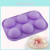 Премиальная 3D силиконовая форма для шоколада в виде полусферы с 6 отверстиями для креативных кулинарных шедевров