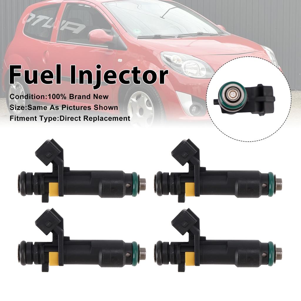 4Pcs Fuel Injector For Renault Twingo II 1.2 8V D7F 2007-2014 H8200552714