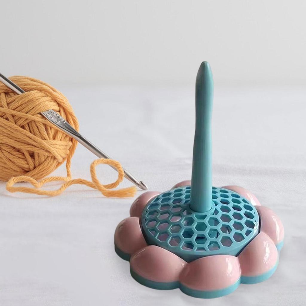 Держатель для пряжи крючком DIY Легкая вышивка Вращающийся аксессуар Портативный для рукоделия