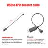 Usb-4Pin Pwm 5V-12V Boost Line Usb-разъем адаптера питания вентилятора ПК с рукавами