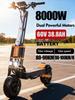 Электросамокат X8 PRO 8000W с двумя моторами 60v 38.8AH, 14-дюймовыми большими внедорожными шинами, максимальной скоростью 95 км/ч, ЖК-дисплеем, складной электросамокат с сиденьем