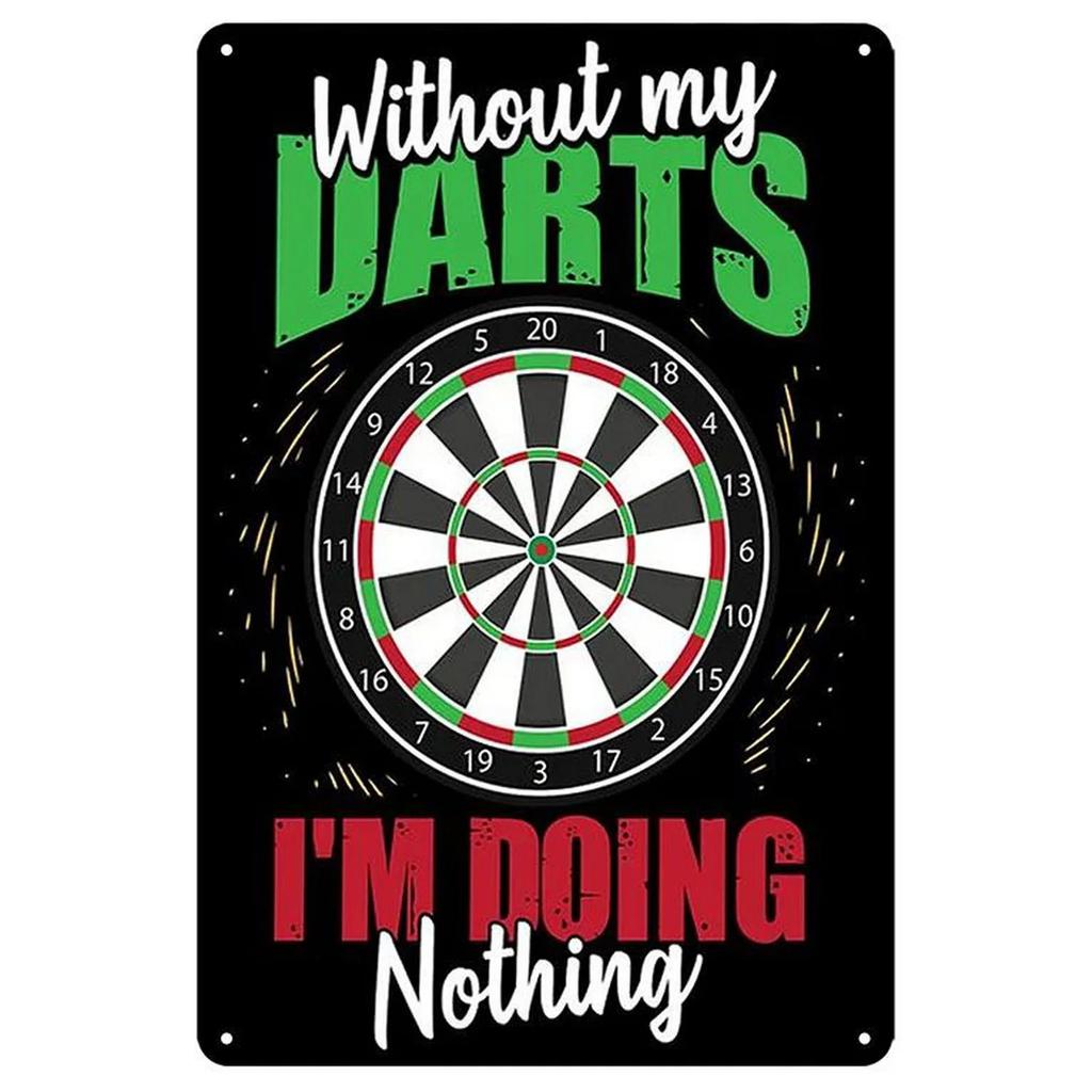 Metal Tin Signs No Beer No Darts Wall Decoration Plaque Vintage Poster Iron Painting for Man Cave Home Cafe Game Room Club Bar