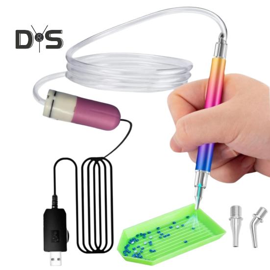 Алмазная художественная ручка без воска, электрическая алмазная художественная ручка, работающая от USB, вакуумная ручка для размещения алмазов для самостоятельного создания алмазных художественных изделий