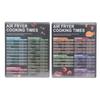 2PCS Fryer Cheat Sheet Magnetic Cooking Times Chart Easy To Read Reference Guide Water Oil