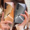 Закаленное Стекло Чехол Для Телефона Для Samsung Galaxy A14 4G 20 30 52 20S 21S 22 A25 32 33 34 42 50 51 53 54 70 71 5G Сетчатая Текстура Кривой