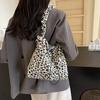Большая сумка-тоут с леопардовым принтом Сумка-ведро на шнурке Сумка через плечо Женская сумка под мышками