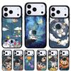 Милый чехол-астронавт с галактикой для iPhone 17 16 15 14 13 Pro Max Задняя крышка для 12 11 Pro Coque