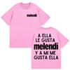 Футболка с принтом альбома Rapper Melendi AELLALE GUSTA 2025 для мужчин и женщин, повседневная модная футболка с коротким рукавом из чистого хлопка, уличная одежда