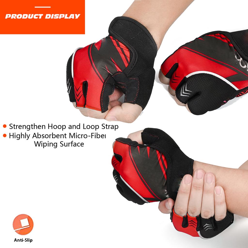 Велоперчатки с полупальцами MTB Велосипедные перчатки 5 мм Гелевые вставки Амортизирующие Перчатки для горного велосипеда Шоссейного велосипеда для мужчин и женщин