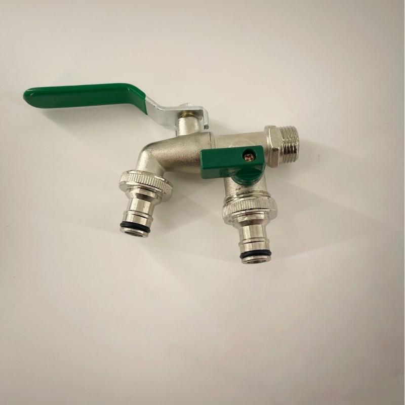 1Pcs Zinc Alloy Water Faucet 1/2'' 3/4'' Outside & Inside Turn On/Off Lever Handle Watering Supply Taps Ball Valve Garden Tools