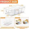 Refrigerator Organizer Bins Stackable Clear Food Storage Organizer Fridge Storage Box With Divider Pantry Kitchen Organizer