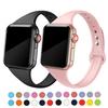 Мягкий тонкий силиконовый спортивный ремешок для Apple Watch 5 4 3 2 1 38 мм 42 мм ремешок Резиновый ремешок для часов для Iwatch Series 5 4 40 мм 44 мм